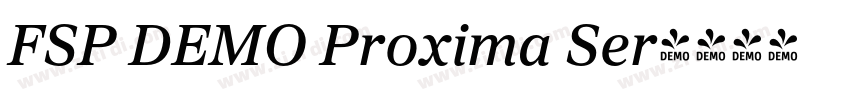 FSP DEMO Proxima Ser字体转换
